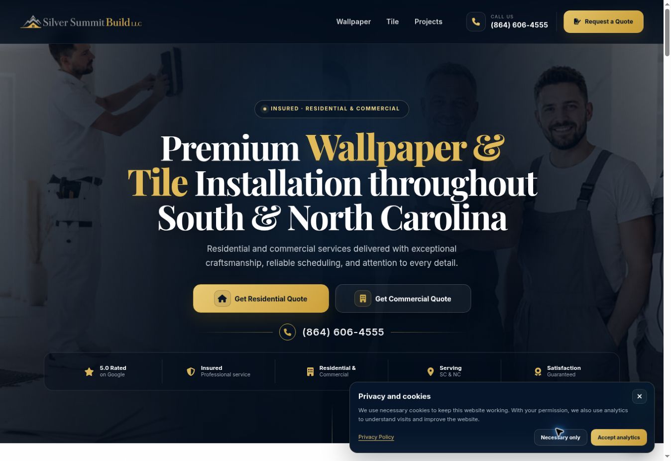 Silver Summit Build: Home services in the United States · actual website screenshot